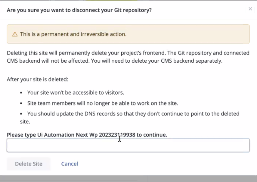 Confirm Deletion