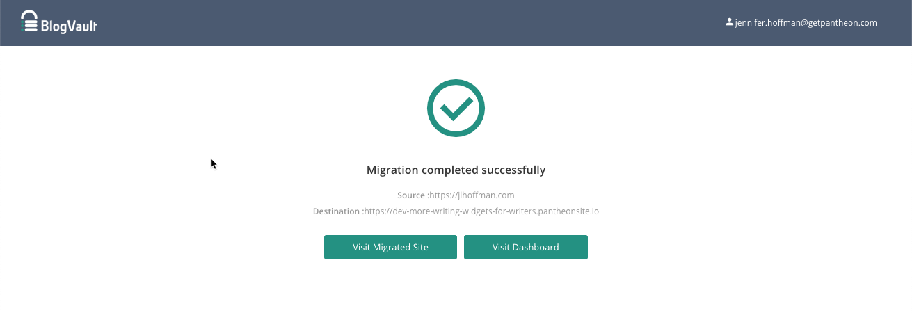Migration successful