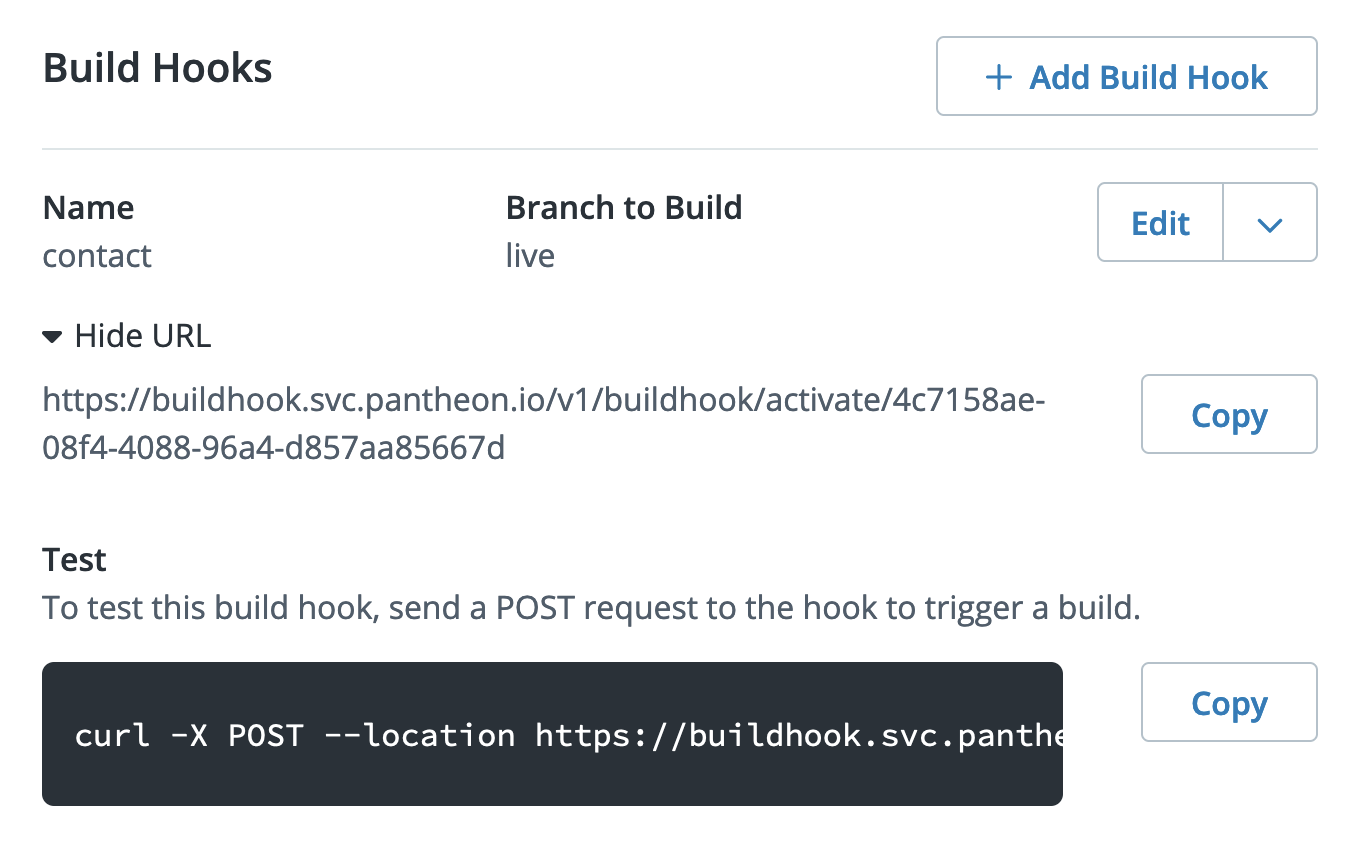 add build hook