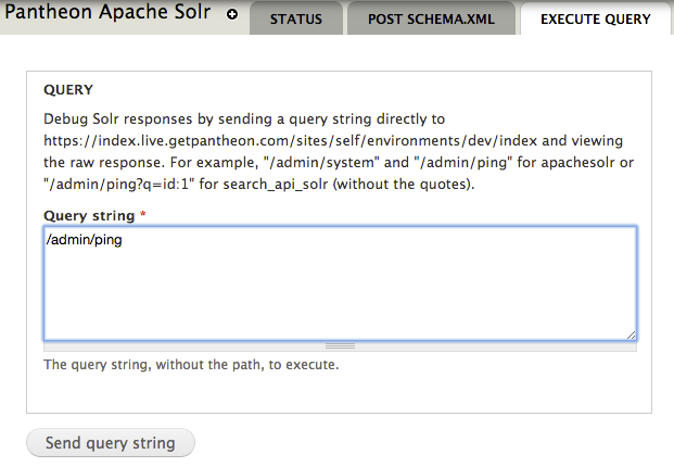 Send query to Solr
